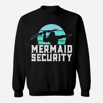 Mermaid Security Shirt Mens Boys Swim Team Gift Swimmer Sweatshirt | Crazezy AU