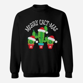 Merry Cact-Mas | Funny Kawaii Christmas Cactus Sweatshirt | Crazezy UK