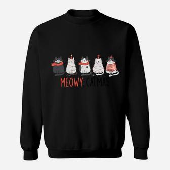 Merry Catmas Cat Christmas Tree Xmas Decorations Sweatshirt Sweatshirt | Crazezy DE