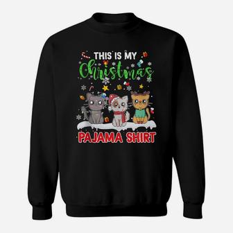Merry Catmas Cat Lovers This Is My Christmas Pajama Shirt Sweatshirt | Crazezy