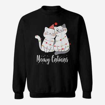 Merry Catmas Cats Christmas Couples Cat Lovers Xmas Sweatshirt | Crazezy DE