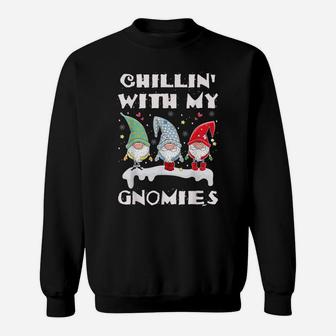 Merry Christmas Chillin With My Gnomies Gnome Sweatshirt | Crazezy