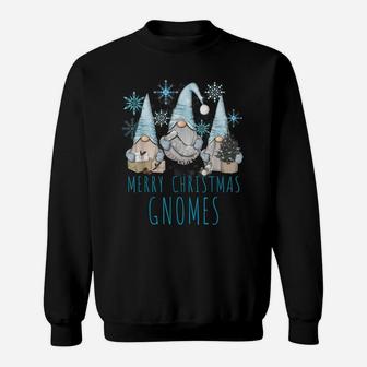 Merry Christmas Gnomies Winter Snowflake Funny Gnome Gift Sweatshirt | Crazezy UK
