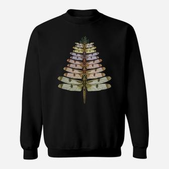 Merry Christmas Insect Lover Xmas Dragonfly Christmas Tree Sweatshirt Sweatshirt | Crazezy UK