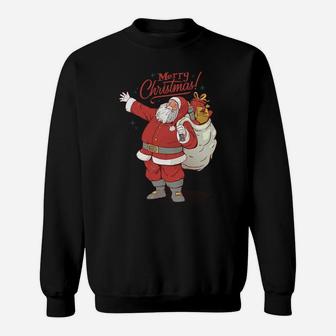 Merry Christmas Santa Shirt Funny Santa Clause Xmas Party Sweatshirt Sweatshirt | Crazezy