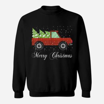 Merry Christmas Vintage Truck Great Family Gift Sweatshirt | Crazezy DE