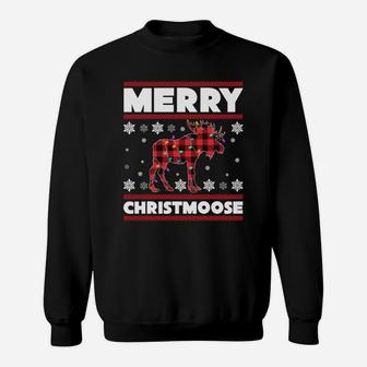 Merry Christmoose Sweatshirt Funny Moose Christmas Gifts Sweatshirt | Crazezy DE
