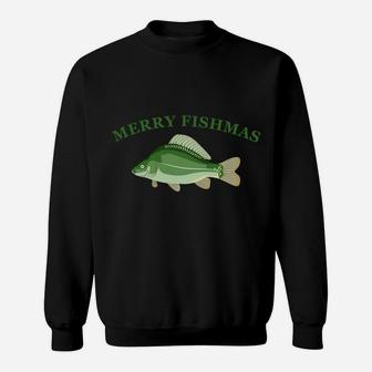 Merry Fishmas Fishing Christmas Fish Funny Gift Sweatshirt | Crazezy AU