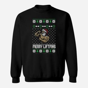 Merry Liftmas Vintage Santa Sweatshirt - Monsterry AU