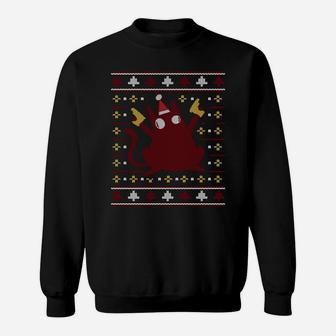 Merry Xmas Madafakas Cats Catmas Tree Santa Ugly Christmas Sweatshirt | Crazezy CA