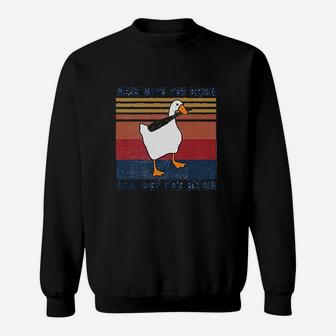 Mess With The Honk You Get The Bonk Goose Lovers Sweatshirt | Crazezy