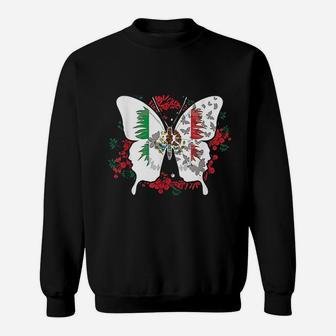 Mexican Flag Butterfly Sweatshirt | Crazezy CA