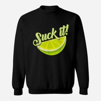 Mexican Funny Green Lime Slice Gift Lemon Love Sweatshirt | Crazezy DE