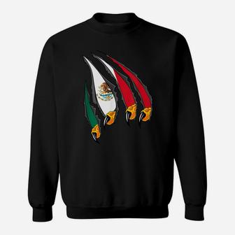 Mexico Patriotic American Eagle Claws With Mexican Flag Sweatshirt | Crazezy DE