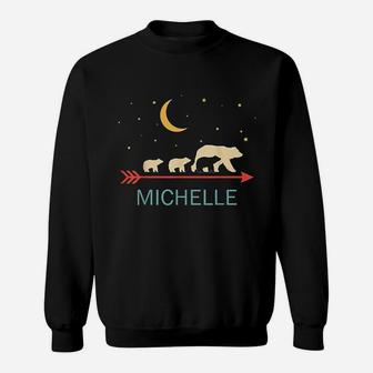 Michelle Name Gift Personalized Mama Bear Sweatshirt | Crazezy
