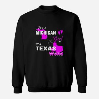 Michigan Girl In Texas Sweatshirt - Thegiftio UK