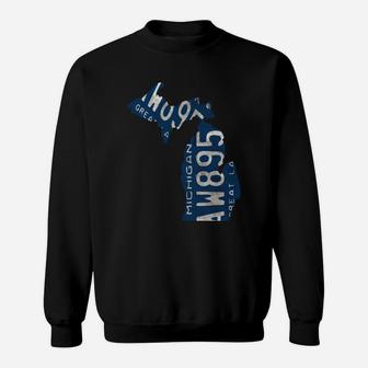 Michigan Plate State Sweatshirt - Thegiftio UK