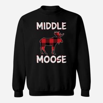 Middle Child Shirt Boys Girls Gift Moose Siblings Christmas Sweatshirt Sweatshirt | Crazezy CA