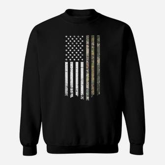 Military Camo Camouflage Usa Flag Tee Sweatshirt | Crazezy