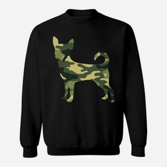 Military Chihuahua Camo Men Print Us Dog Pup Veteran Gift Sweatshirt | Crazezy