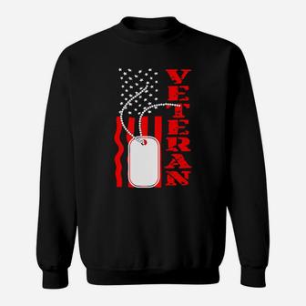 Military Pride Veteran Flag Shirt - Premium Sweatshirt | Crazezy