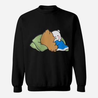 Milk Mocha Bear Sleeping Under The Stars Love Kiss Valentine Sweatshirt - Monsterry