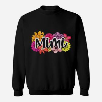 Mimi Cute Tropical Flower Mother's Day Sweatshirt | Crazezy AU