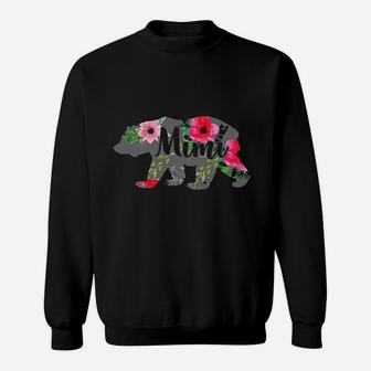 Mimi Mama Bear Grandma Gift Floral Sweatshirt | Crazezy UK