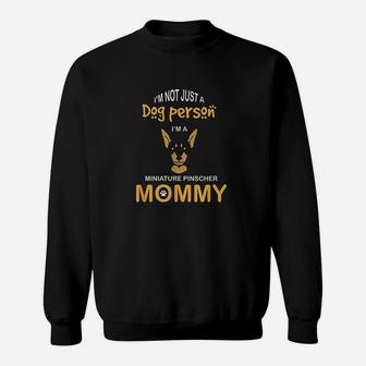 Min Pin Mom Dog Mommy Doberman Sweatshirt | Crazezy