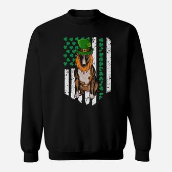 Miniature Bull Terrier St Patricks Day Irish American Flag Sweatshirt - Monsterry DE