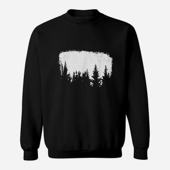Minimalist Pine Tree Design World Traveler Graphic Clothing Sweatshirt - Thegiftio UK