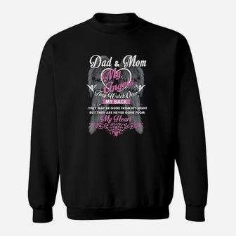 Mom And Dad In Heaven Forever My Angels Memorial Of Parents Sweatshirt | Crazezy AU