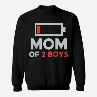 Mom Of 2 Boys Shirt Gift From Son Mothers Day Birthday Women Raglan Baseball Tee Sweatshirt | Crazezy DE