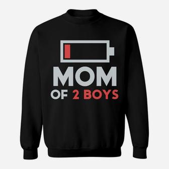 Mom Of 2 Boys Shirt Gift From Son Mothers Day Birthday Women Sweatshirt | Crazezy UK