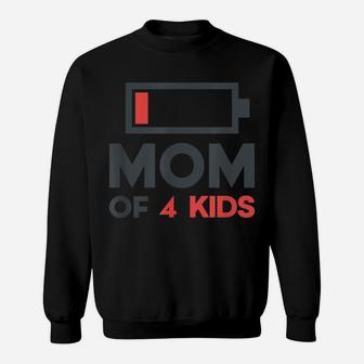 Mom Of 4 Kids Shirt Women Funny Mothers Day Gifts From Son Sweatshirt | Crazezy AU