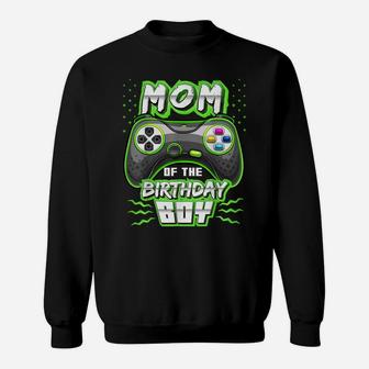 Mom Of The Birthday Boy Matching Video Gamer Birthday Party Sweatshirt | Crazezy CA