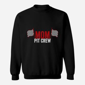 Mom Pit Crew Vintage For Racing Party Sweatshirt - Monsterry DE