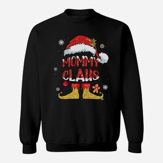 Mommy Claus Christmas Santa Hat Family Group Matching Pajama Sweatshirt Sweatshirt | Crazezy