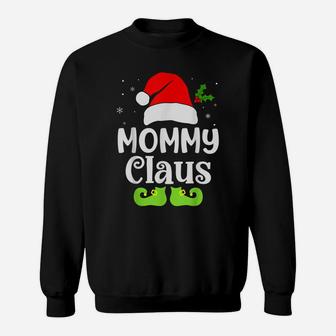 Mommy Claus Xmas Elf Pajama Christmas Matching Family Funny Sweatshirt | Crazezy AU