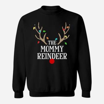 Mommy Reindeer Matching Family Christmas Pajamas Group Photo Sweatshirt Sweatshirt | Crazezy