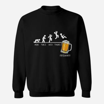 Monday Tuesday Wednesday Thursday Friday Drinking Sweatshirt - Thegiftio