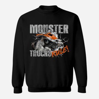 Monster Trucks Rule Hoodie For Boys Sweatshirt | Crazezy CA