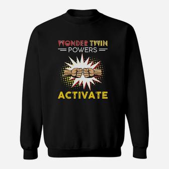 Morgan Schai Wonder Twin Powers Activate Best Twins Sweatshirt | Crazezy