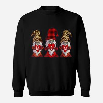 Mothers Day Shirt Gnomes Women Red Buffalo Plaid Leopard Sweatshirt | Crazezy CA