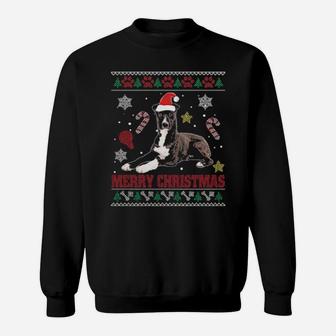 Mountain Cur Dog Santa Ugly Sweater Costume Merry Xmas Sweatshirt - Monsterry