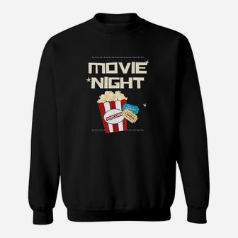 Movie Night Popcorn Tickets Cinema Sweatshirt - Thegiftio UK