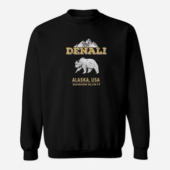 Mt Mount Denali National Park Alaska Bear Premium Sweatshirt - Thegiftio