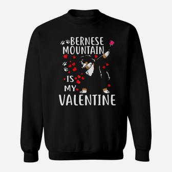 My Bernese Mountain Is My Valentines Day Couple Sweatshirt - Monsterry