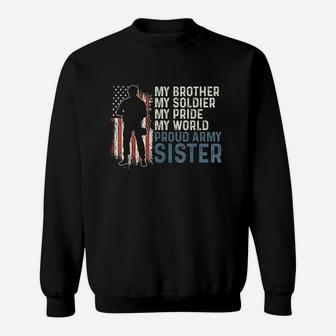 My Brother My Soldier Hero Proud Army Sister Women Sweatshirt | Crazezy DE