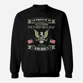 My Father-In-Law Is A Veteran Tshirt Usa American Flag Sweatshirt | Crazezy